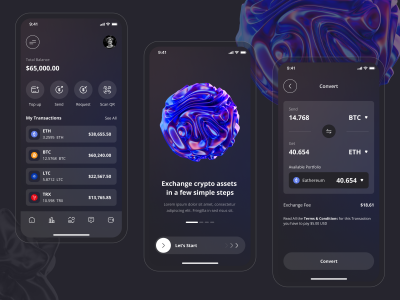 加密货币交易app ui .fig素材下载