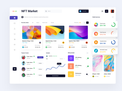 NFT数字藏品dashboard ui .fig素材下载