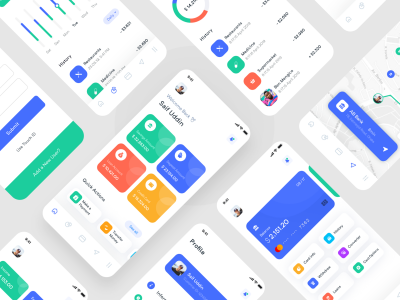 简洁银行app ui .xd素材下载