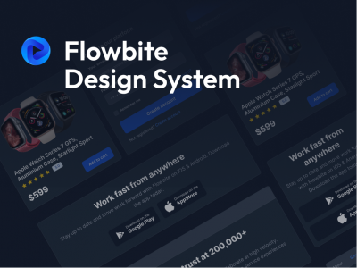 Flowbite Design System ui设计系统 .fig素材下载