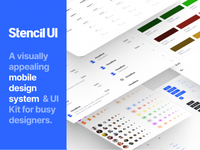 Stencil UI 移动端UI设计系统 .fig素材下载