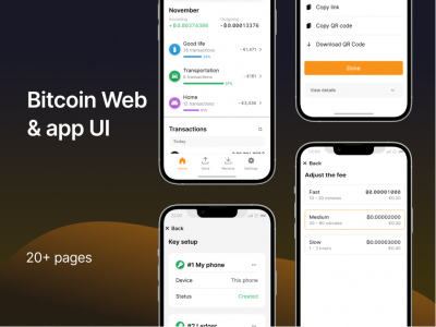 比特币Bitcoin app & web ui .fig素材下载