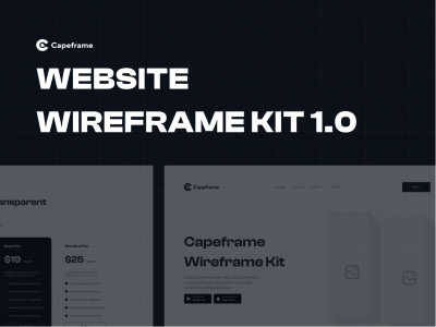 Capeframe 网页线框图原型图 wireframe kit .fig素材下载