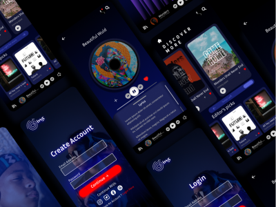深色音乐app ui .fig素材下载
