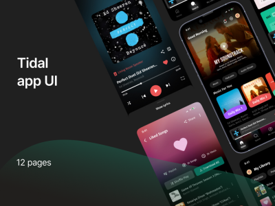 Tidal 音乐app ui .fig素材下载