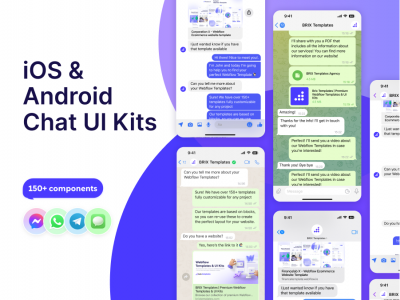主流聊天app IOS Android ui .fig素材下载