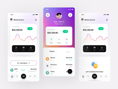 加密货币数字钱包app ui .fig素材下载