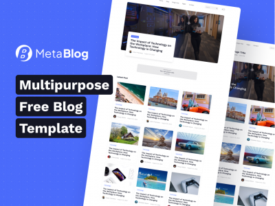 MetaBlog 明暗2套博客UI模板 .fig素材下载