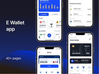 金融支付钱包app ui .fig素材下载